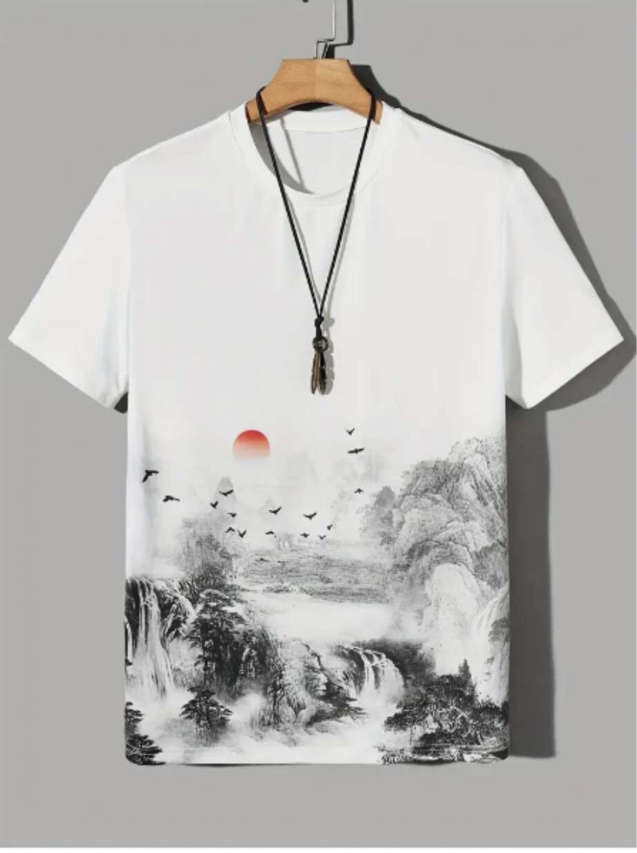 Men Neck Novelty T-shirt