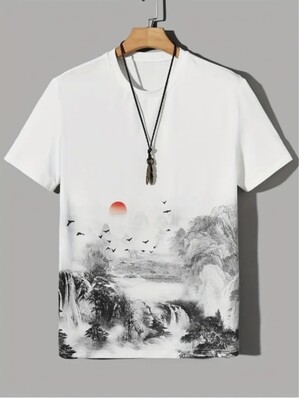 Men Neck Novelty T-shirt