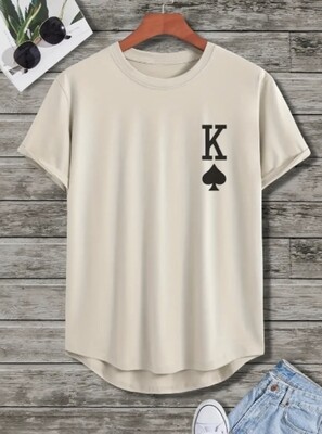 Men Curved Hem T-Shirts Casual