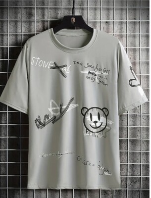Men&#39;s Stylish Cartoon Bear T Shirt