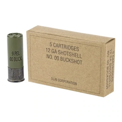 Winchester Military Grade Ammunition 12 Gauge 2-3/4&quot; Buffered 00 Buckshot 9 Pellets