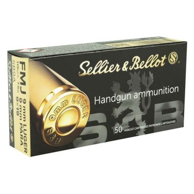 Sellier and Bellot 9mm Luger 115gr FMJ