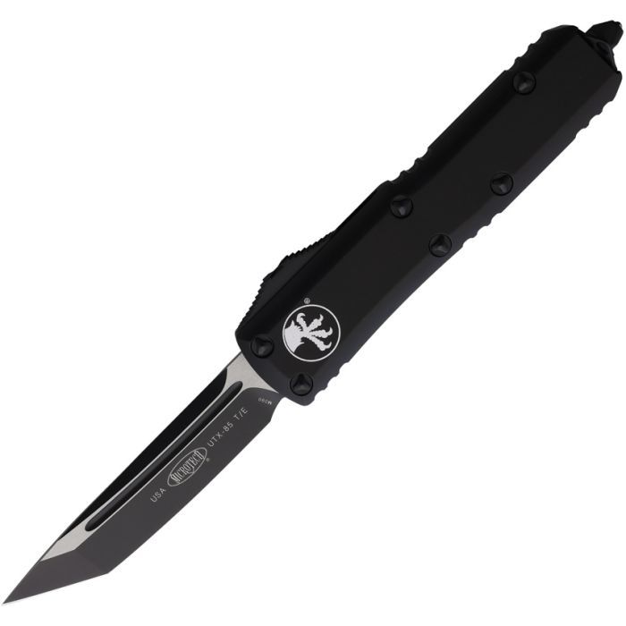 Microtech Auto UTX-85 T/E OTF Black, Apocalyptic Finish