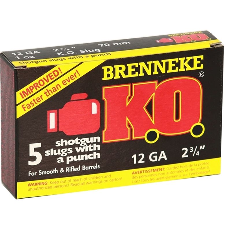 Brenneke KO 12 Gauge 2.75&quot; Slugs - 5 Count