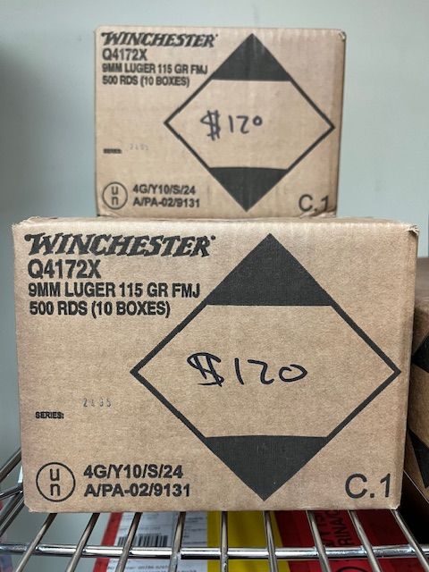 Winchester 9mm, 115gr, 500 Rounds, FMJ