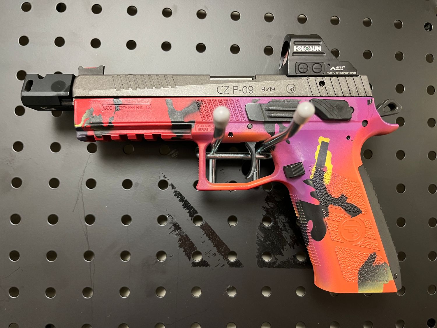 CZ P-09 F Nocturne w/ Holosun ACSS 507C Green Dot and Primary Machine Stealth Comp
