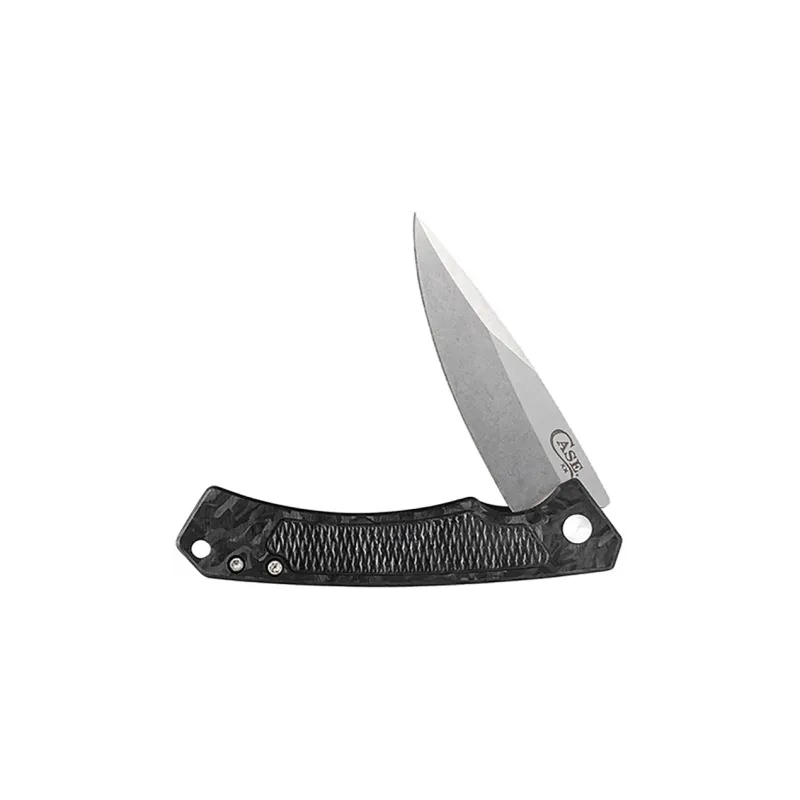 Case Marilla Black Carbon Fiber Drop Point Folding Knife
