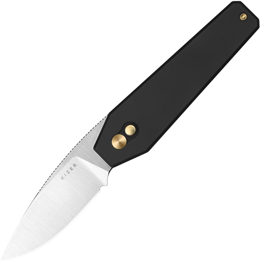Kizer Tomb Buttonlock, Black, 3.25", Nitro-V Steel