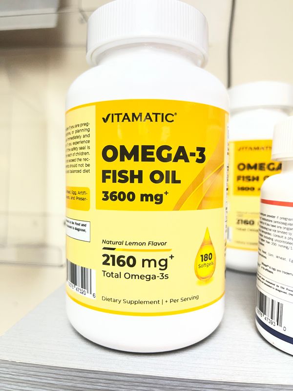 Vitamatic Triple Strength Omega-3, 2160mg per serving, 180 softgels