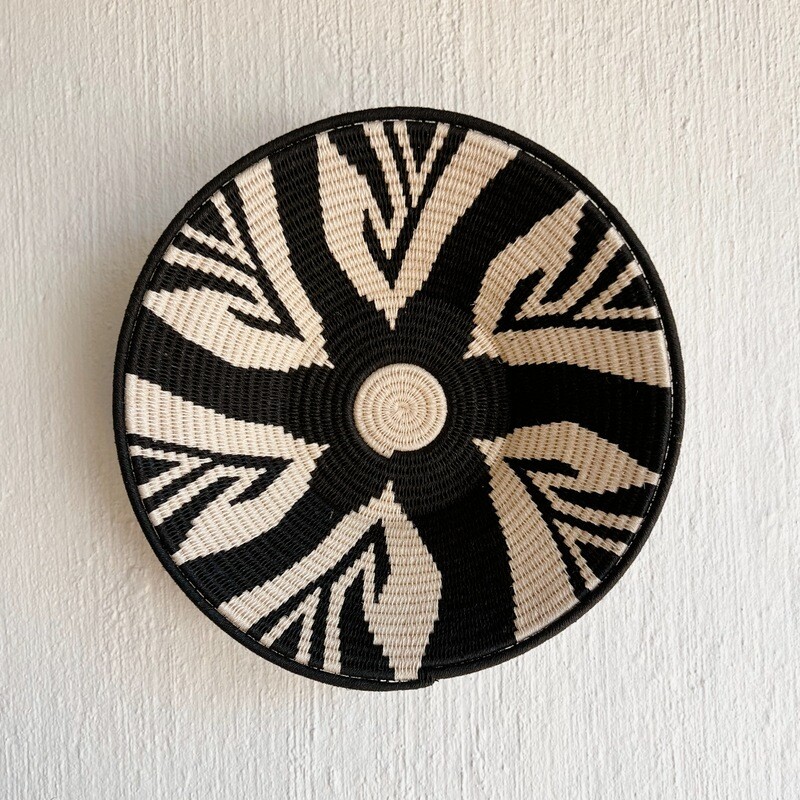Swaziland Basket - Traditional Zebra (B/W)