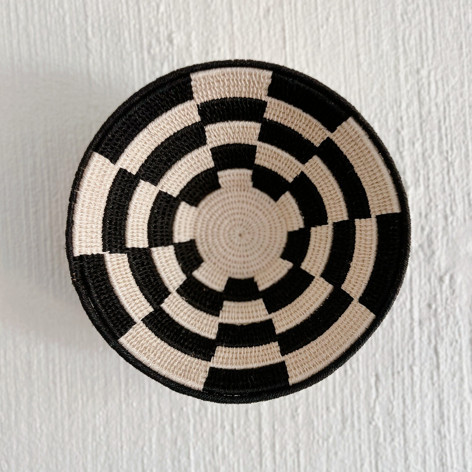 Swaziland Basket - Traditional Checkers (B/W)