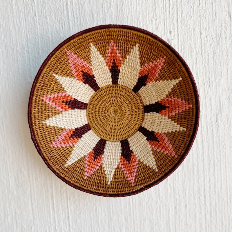 Swaziland Basket - Flower Brown