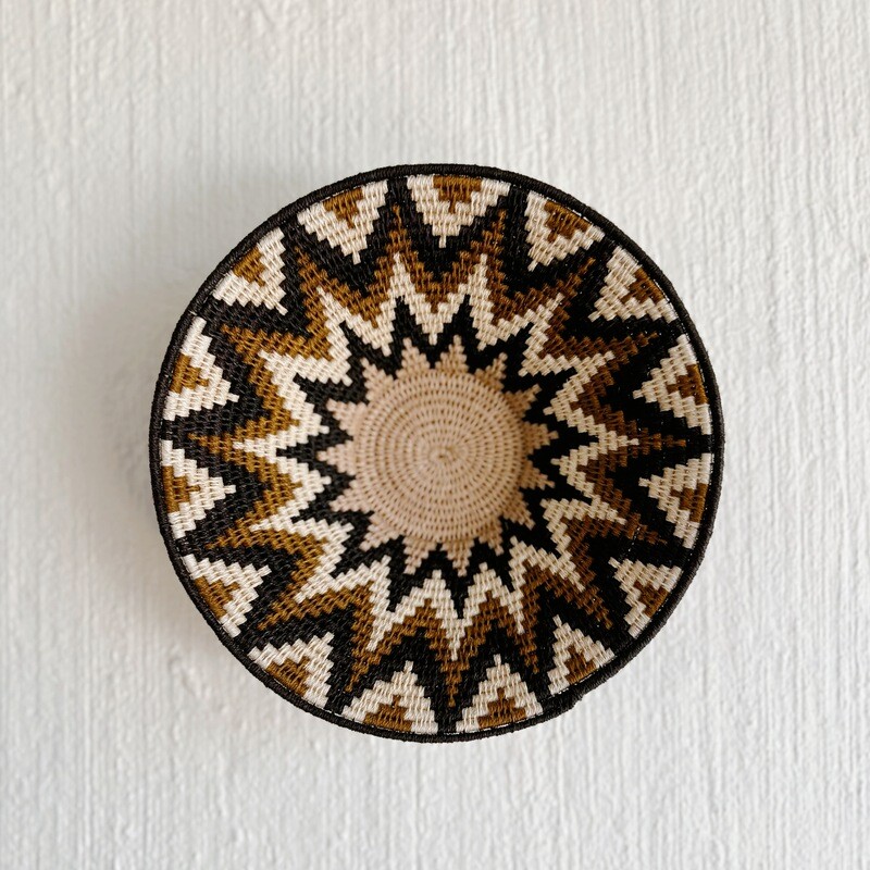 Swaziland Basket - Protea Brown Motif