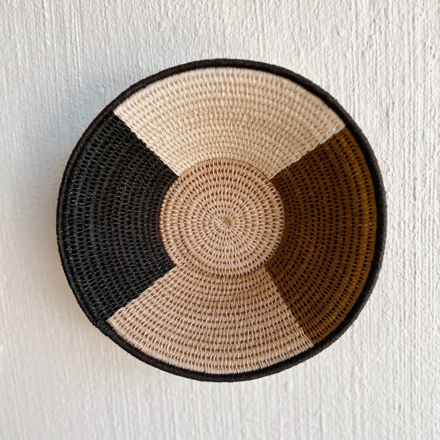 Swaziland Basket - Half and Half Brown Motif