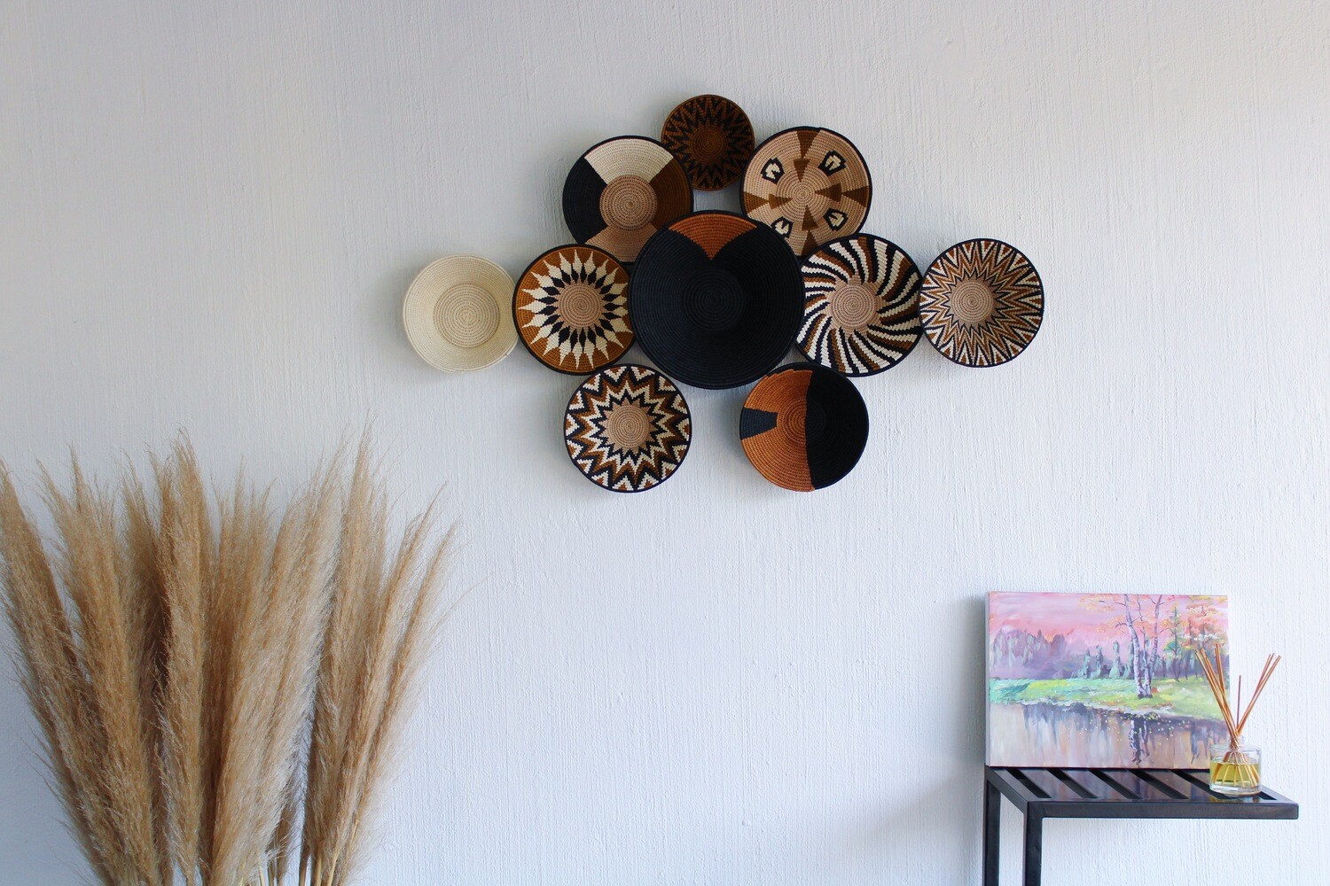 Swazi Wall Basket Set - Earth Tone S2