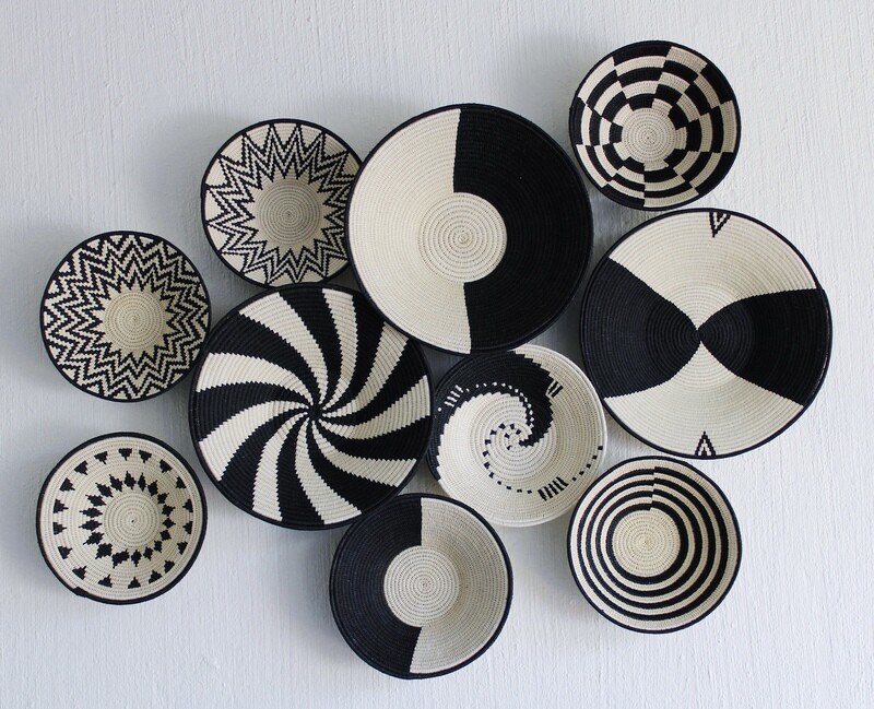 Swazi Wall Basket Set - Zebra S1