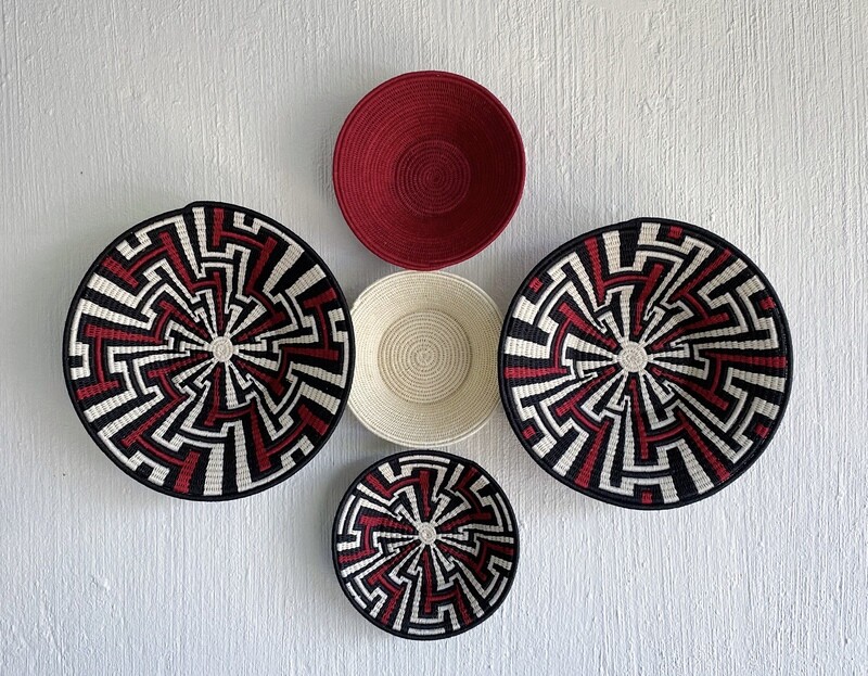 Swazi Wall Basket Set - Maze S1