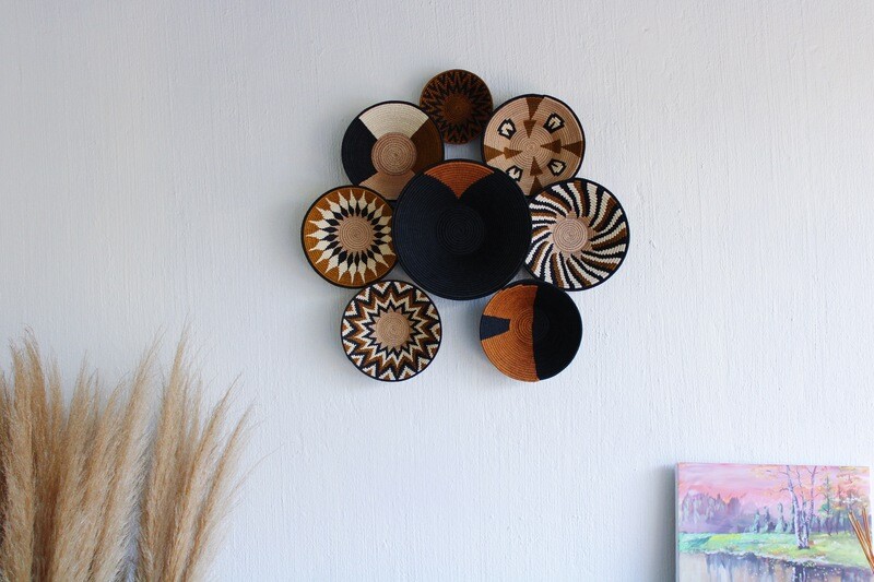 Swazi Wall Basket Set - Earth Tone S3
