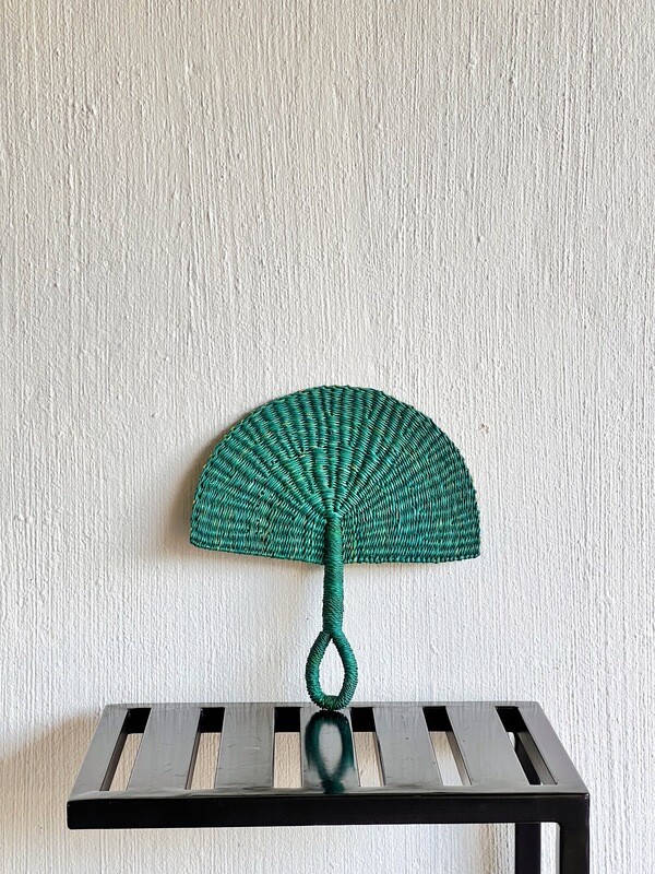 Bolga Fan - Half Moon Teal