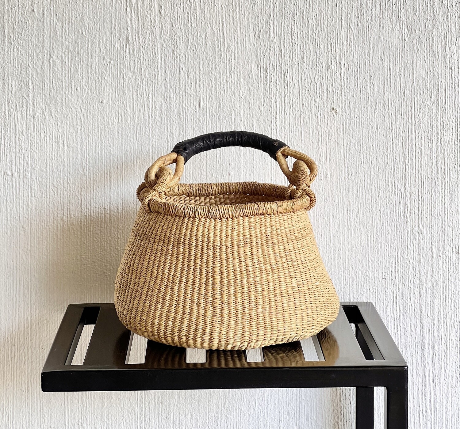 Bolga Pot Basket - Natural