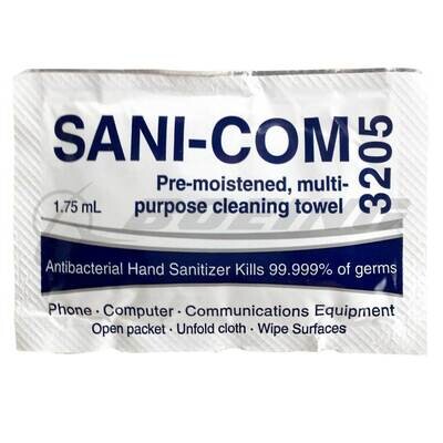 Celeste SC-3025 Sani-Com Pre-Moistened Multi-Purpose Cleaning Towel, Box of 200