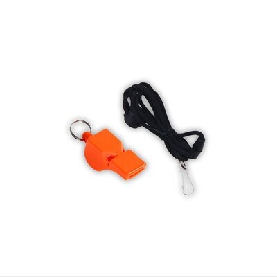 Loud and Far Safety Whistle w/ Lanyard - Orange