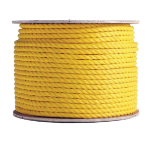 3/16&quot; x 600 ft. 3 Strand Twisted Yellow Polypropylene Rope