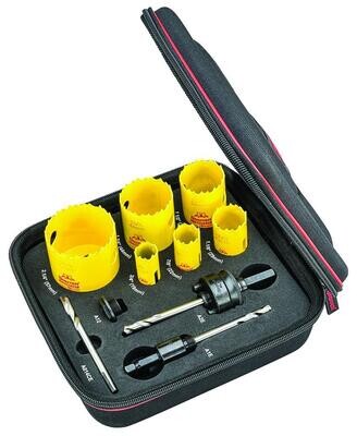 DCH Plumbers Kit A w/ 6 Hole Saws and 4 Accessories