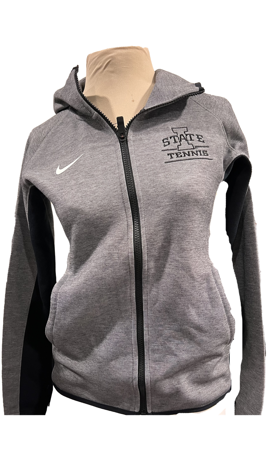 Nike Women&#39;s Grey I-State Tennis Full Zip Sweatshirt