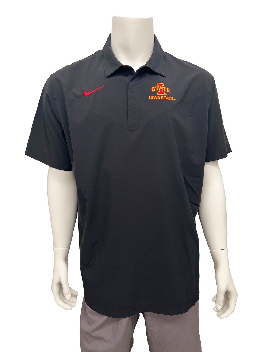 Nike Dark Grey I-State Dri-Fit Performance On-field Polo