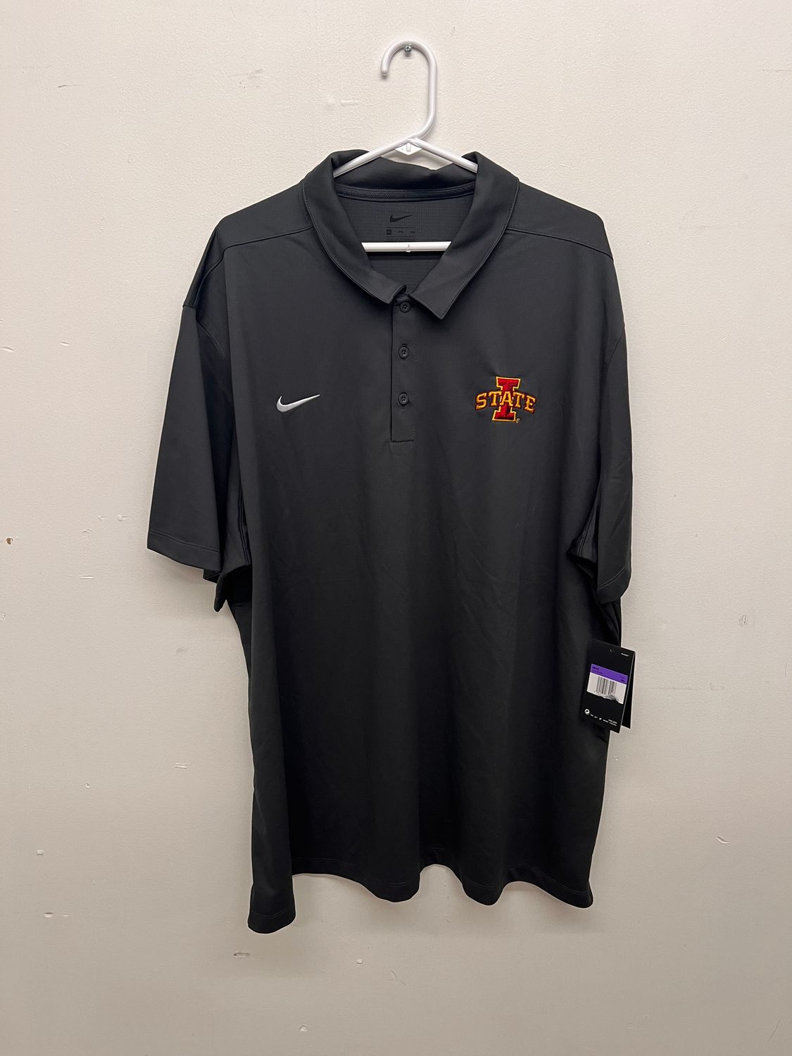 Nike I-State Gray Dri-Fit Polo
