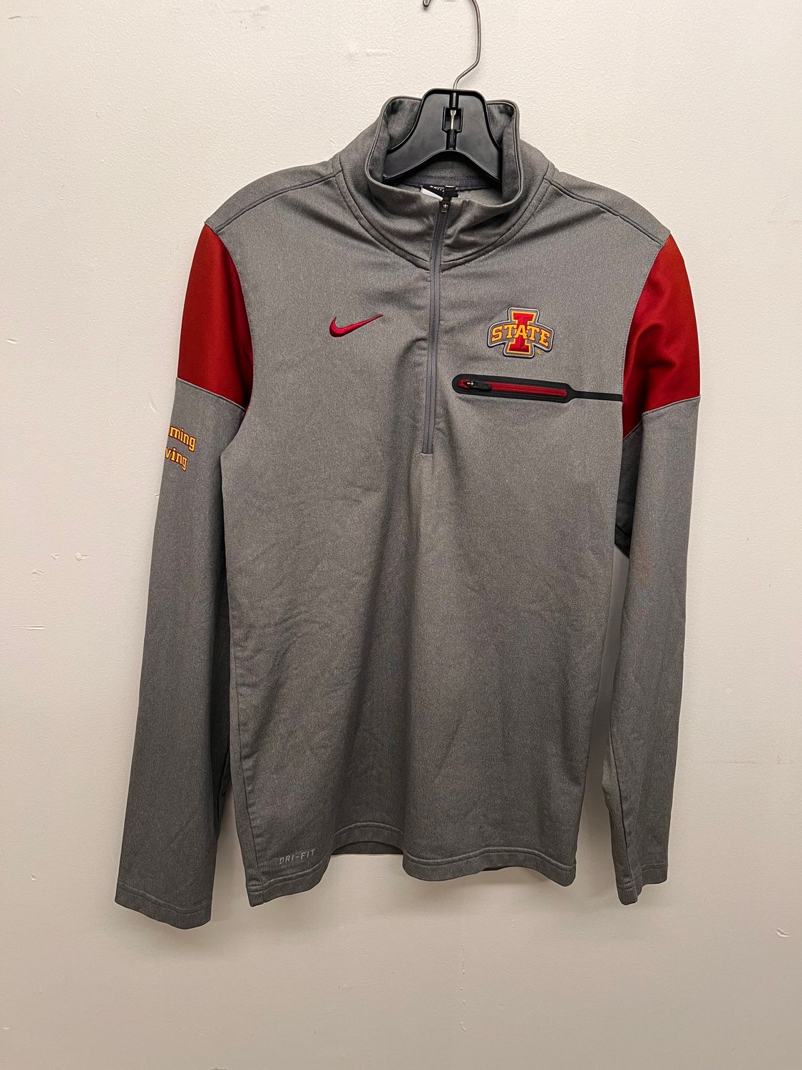 Nike Women&#39;s I-State Swimming and Diving Grey 1/4 Zip Jacket