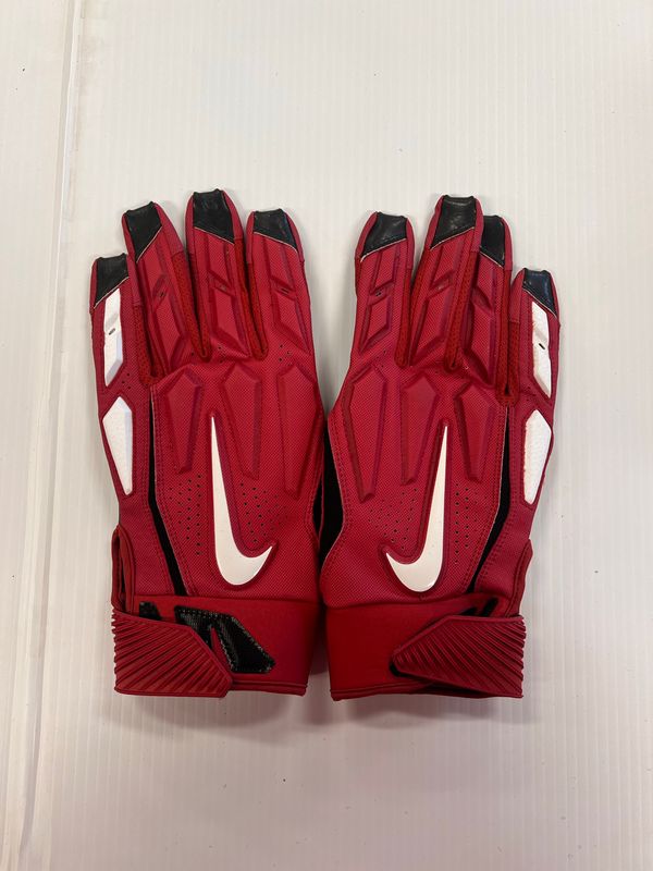 burgundy nike football gloves