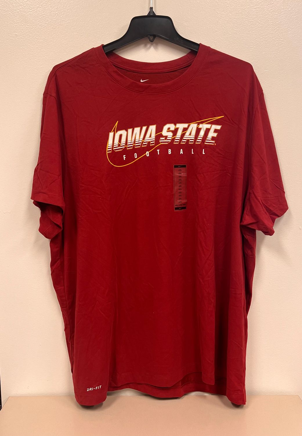 Nike Iowa State Football Cardinal Short Sleeve T-Shirt
