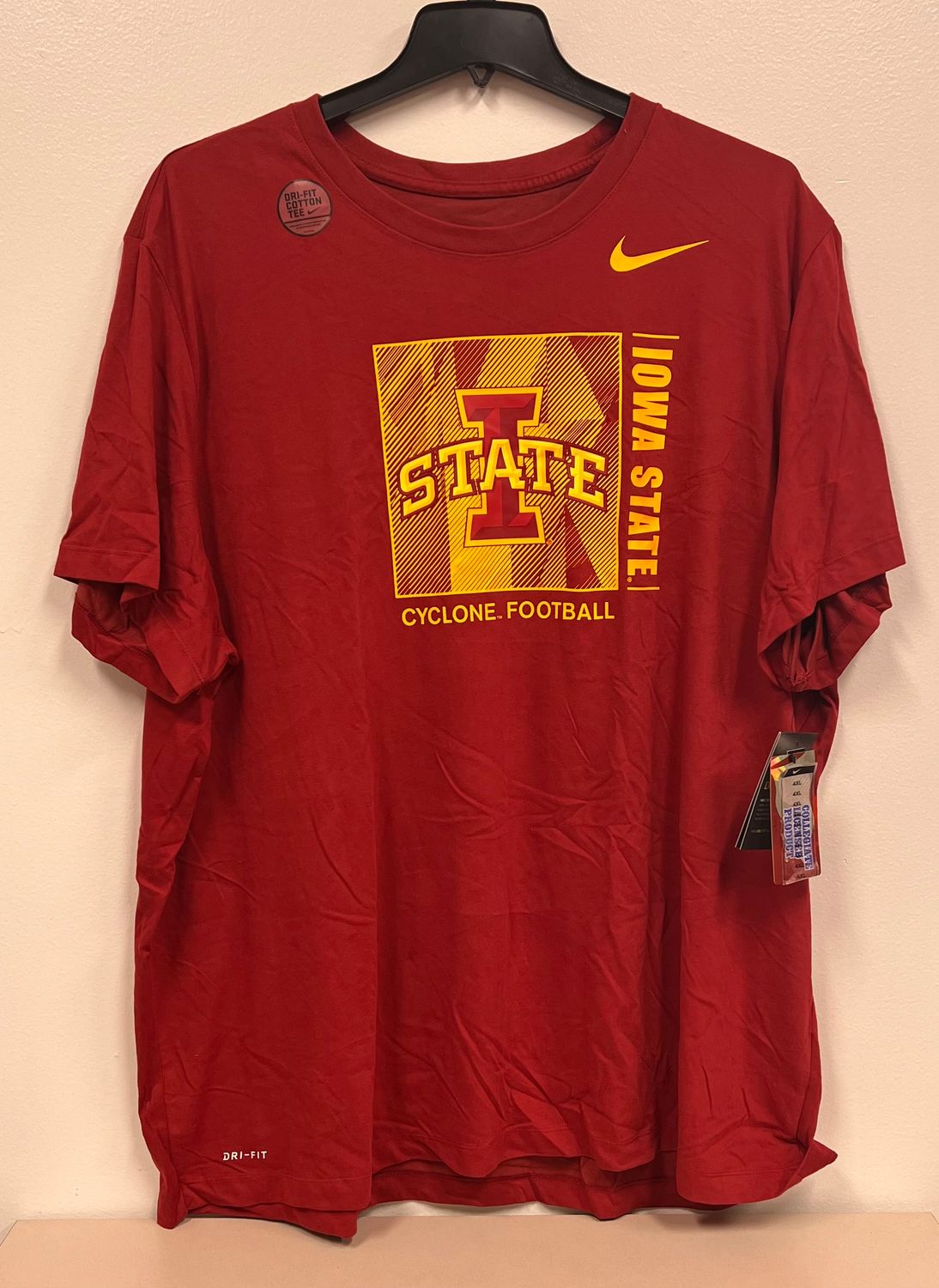 Nike I-State Iowa State Cyclone Football Cardinal Short Sleeve T-Shirt