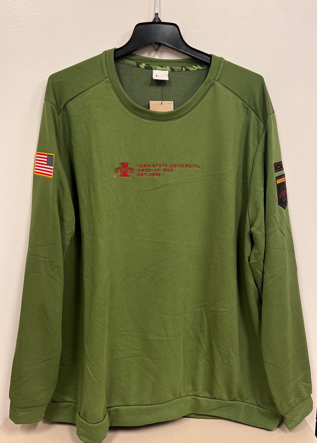 Nike I-State Salute to Service Green Crewneck Sweatshirt