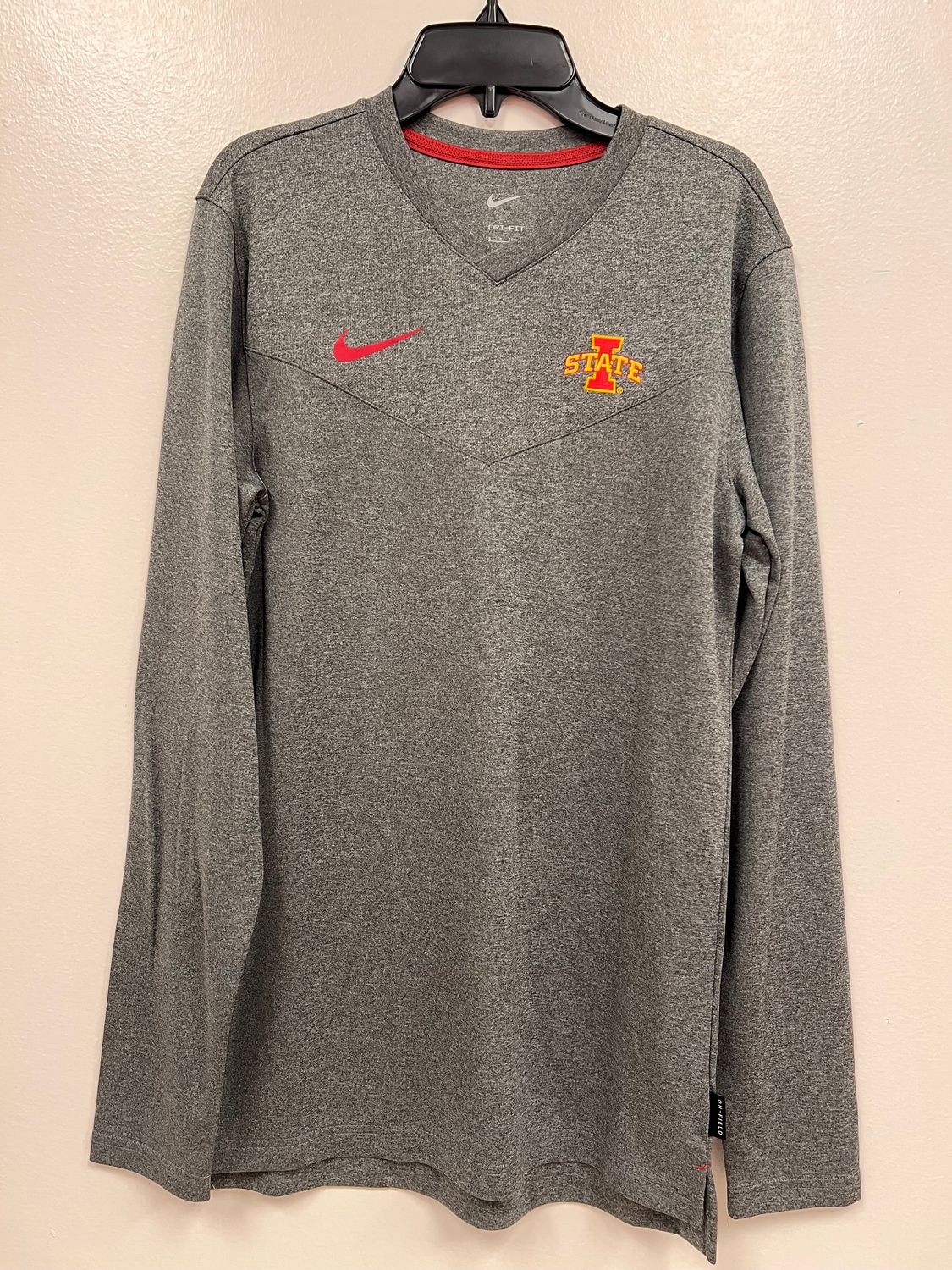 Nike Dark Gray I-State Iowa State Dri-Fit On Field Long Sleeve T-Shirt