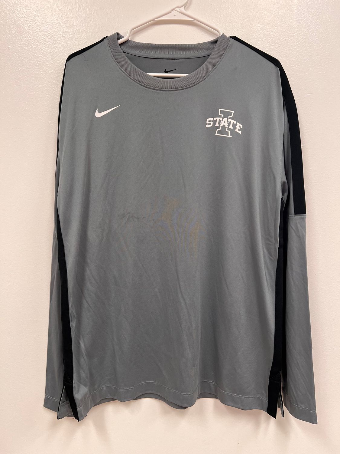 Nike Gray w/Black Sleeves I-State Dri-Fit Long Sleeve T-Shirt