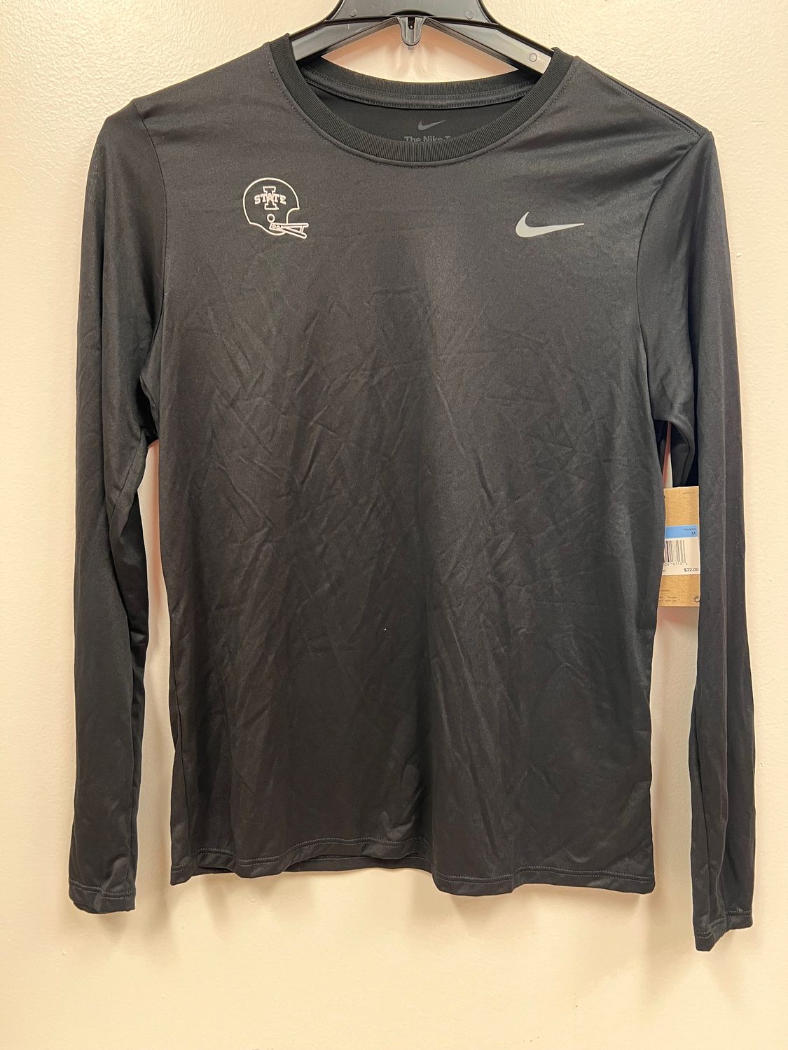 Women&#39;s Nike Black Helmet I-State Dri-Fit Long Sleeve T-Shirt