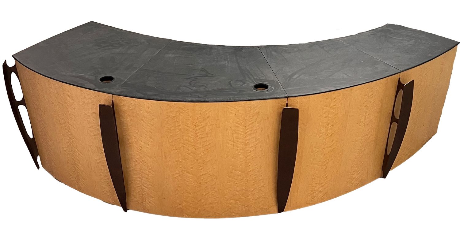 Chris Martin Tiger Maple Slate Desk w/ Casters