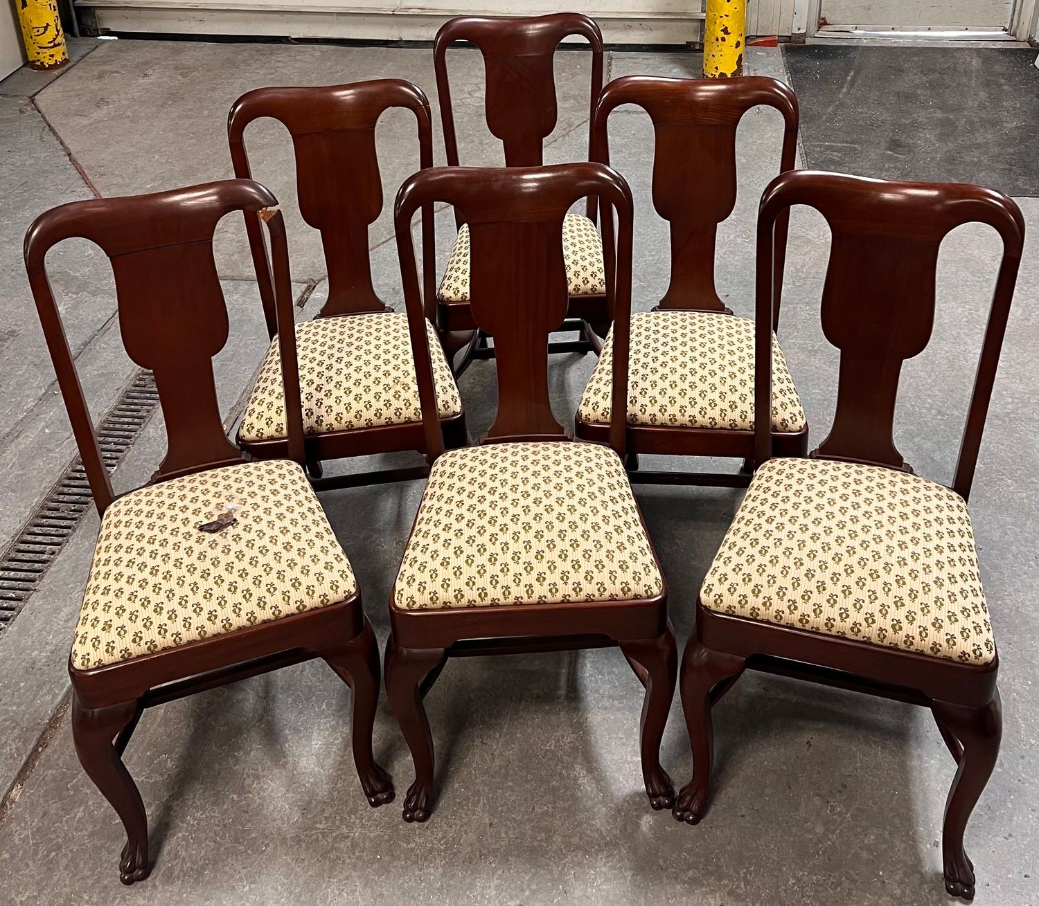 Set of 6 Antique Mahogany Dining Chairs