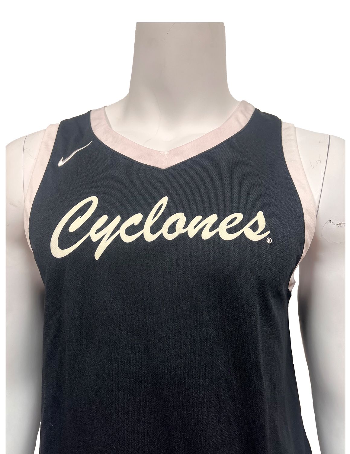 Nike Black &quot;Cyclones&quot; Script Jersey
