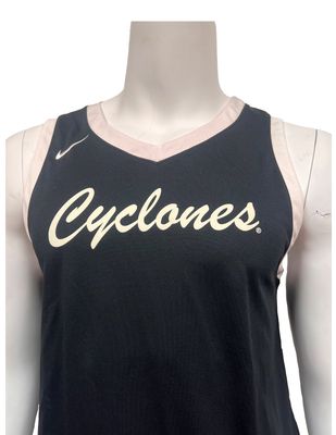 Nike Black &quot;Cyclones&quot; Script Jersey