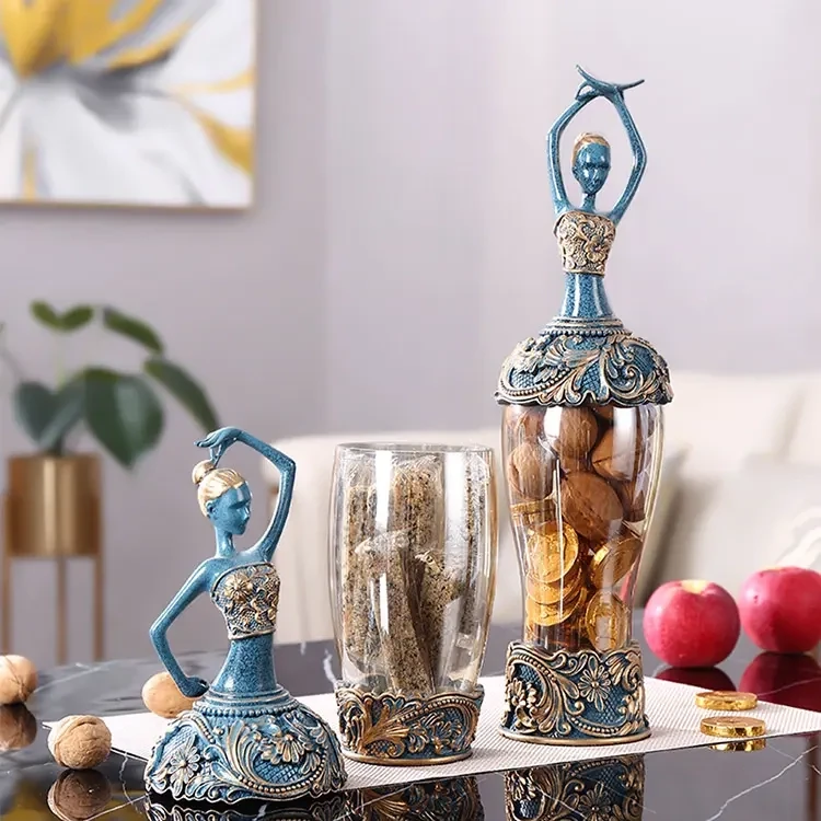 Cute Girl Dancing Decoration Fruit Storage Box Home Decor(let your guests compare you)