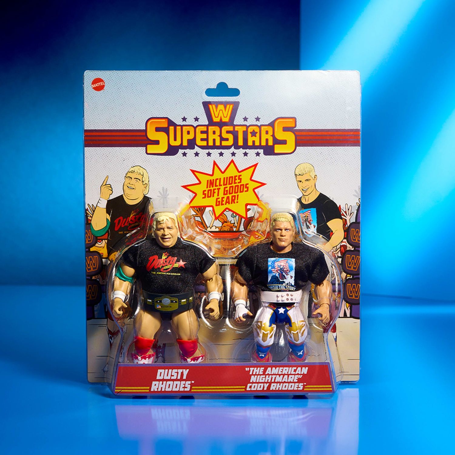 WWE SUPERSTARS AMERICAN DREAM DUSTY RHODES NIGHTMARE CODY RHODES 2 PACK FIGURES