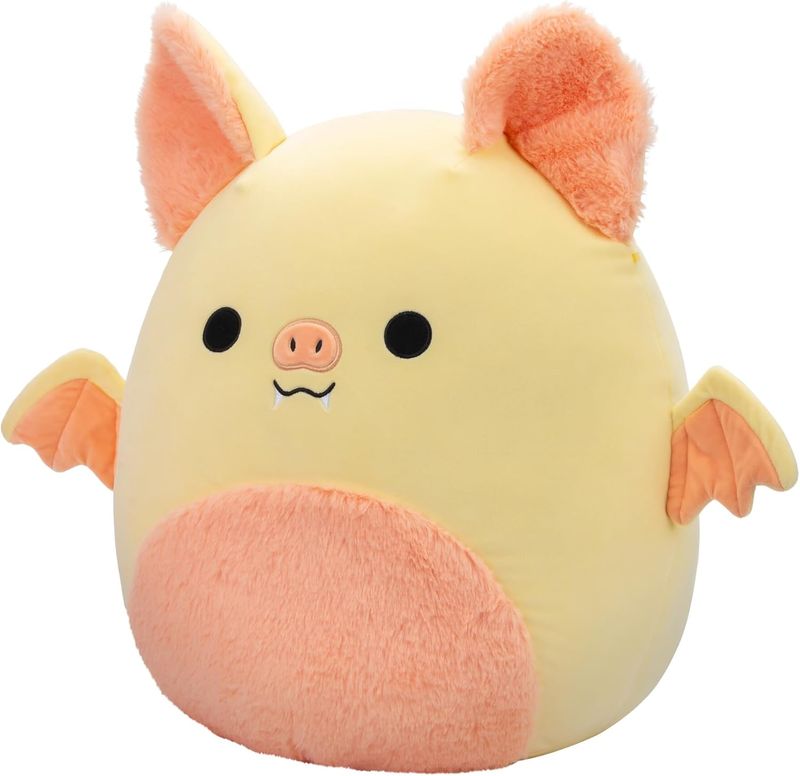 Squishmallows Original 16-Inch Bat with Fuzzy Peach Belly - Official Jazwares Large Plush