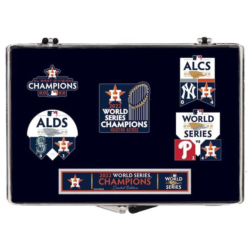 Houston Astros WinCraft 2022 World Series Champions Five-Piece Pin Set