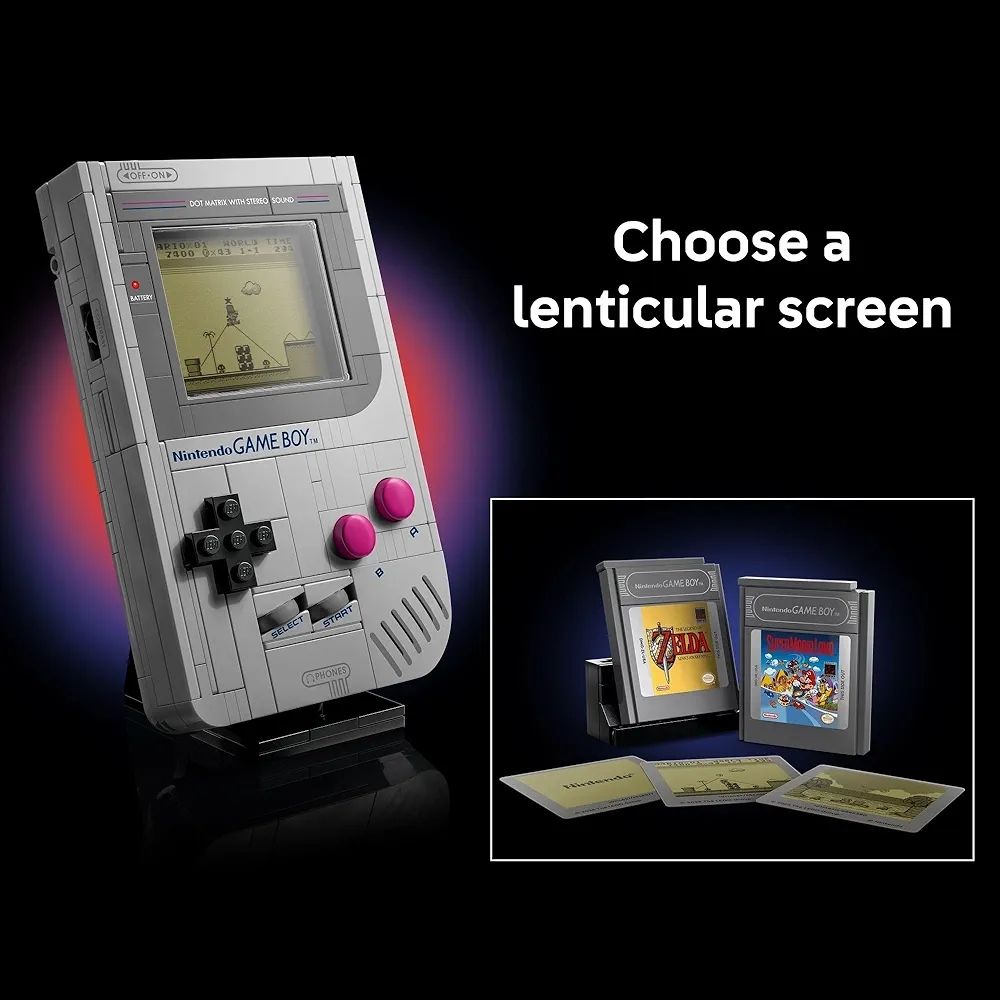 LEGO Super Mario Game Boy - Retro Building Sets for Adults, Ages 18+ - Collectible Model with Game Paks and Display Stand - October Release 