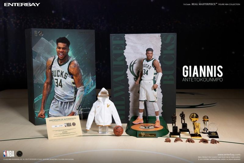 NBA Real Masterpiece Giannis Antetokounmpo 1/6 Scale Limited Edition Action Figure