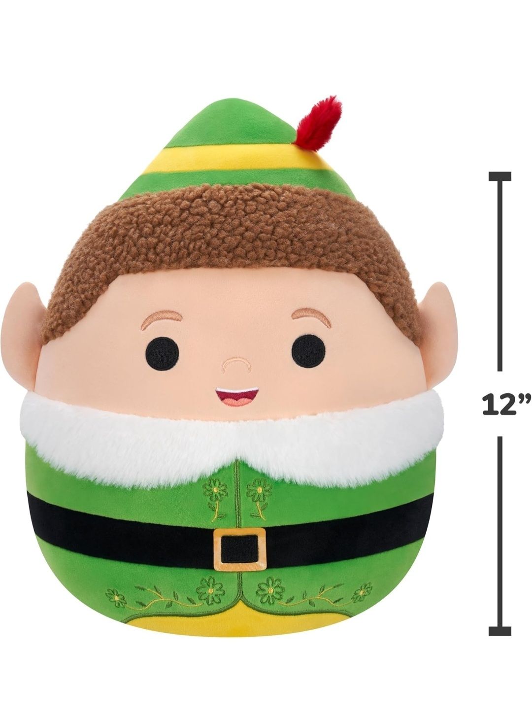 Squishmallows Original 12in Buddy The Elf – Official Jazwares Plush (Medium-Sized)